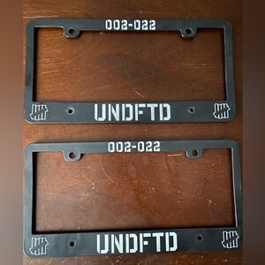 Undefeated License Plate Covers Set of Two UNDFTD